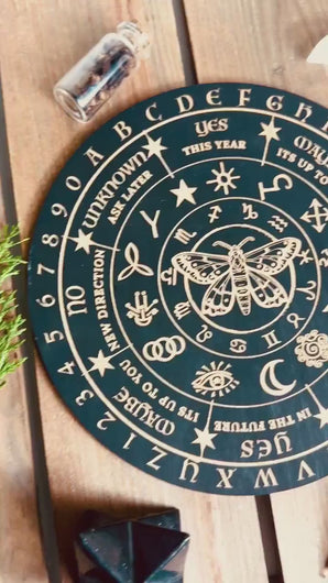 Wicca Runes board | Spirit | Pendulum Board - engraved wood - Locally made