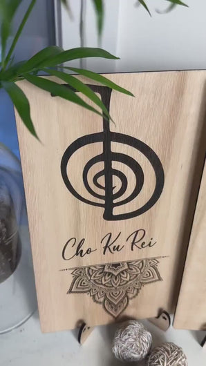 Reiki Individual symbol with stand or wall mount Cho Ku Rei, Sei Hei Kei, Hon Sha Ze Sho Nen, Dai Ko Myo, Holy Fire