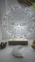 Load and play video in Gallery viewer, Wheel of the year - Acrylic Glass board with Led light
