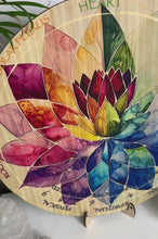 Load and play video in Gallery viewer, Water colour Lotus | Chakra balancing pendulum/ printed Bamboo
